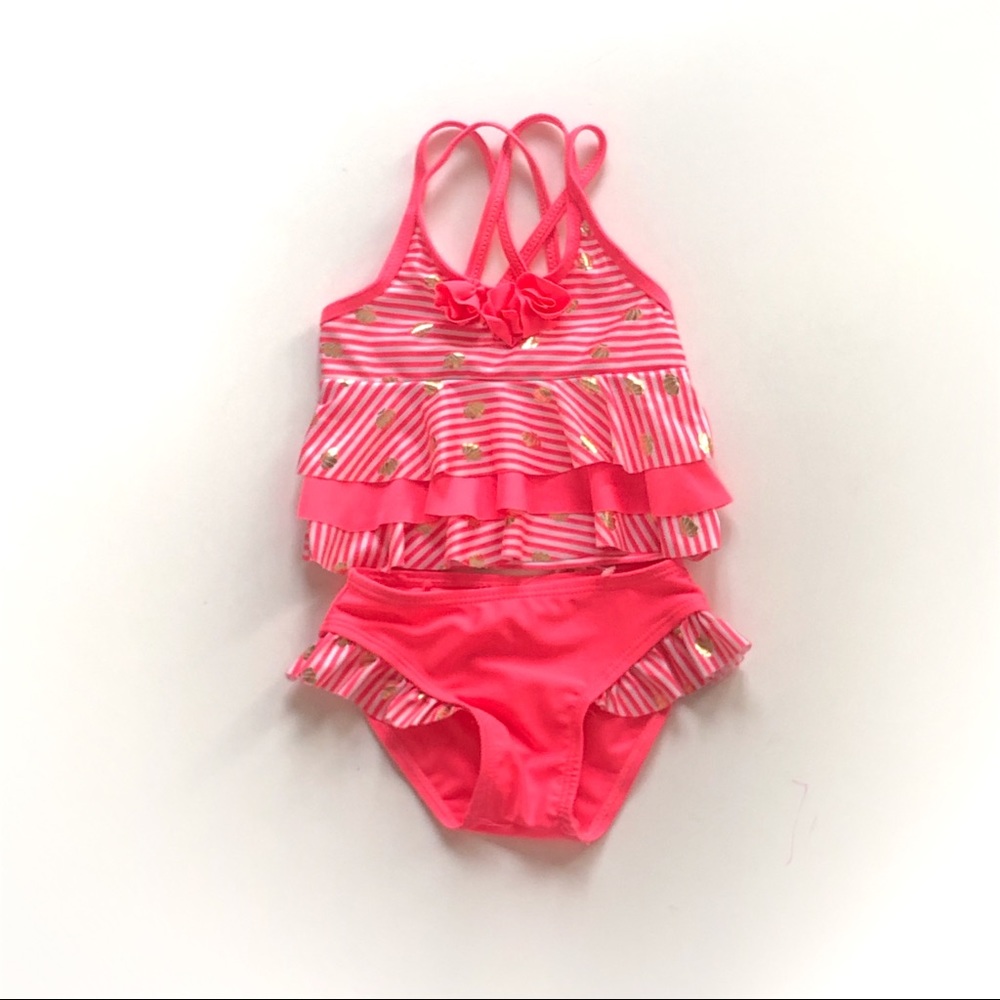 NWT Real Love pink flamingo bikini swim suit